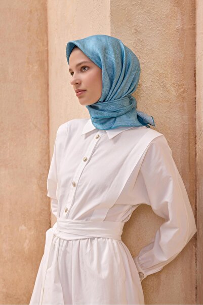 Belli Tivil Pure Silk Scarf 4110 - 63 Μπλε Μικτό σχέδιο