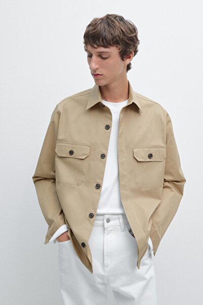 Massimo Dutti Cepli pamuk karışımlı ince ceket