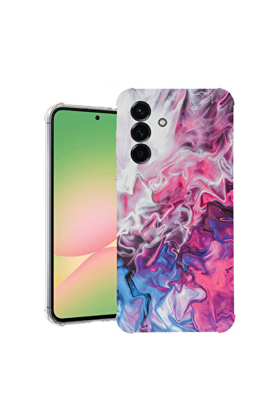 bestcase Carcasă spate antișoc pentru Samsung Galaxy A56, roz marmorat și alb...
