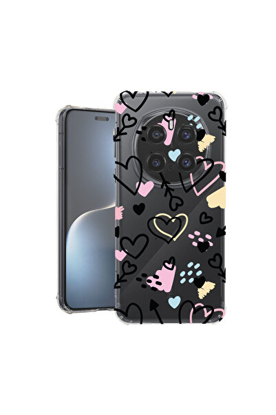 bestcase Carcasă spate antișoc pentru Honor Magic7 Pro, simboluri de dragoste...