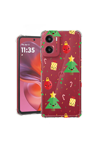 bestcase Carcasă spate antișoc pentru Motorola Moto G05, model Brad de Crăciu...