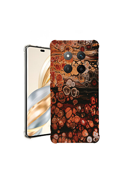 bestcase Αντικραδασμική θήκη πίσω μέρους για Honor Magic7 Lite, ξύλινο μοτίβο...