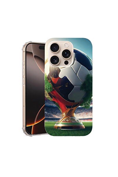 bestcase Удароустойчив калъф за Apple iPhone 16 Pro Max, трофей за футболна к...