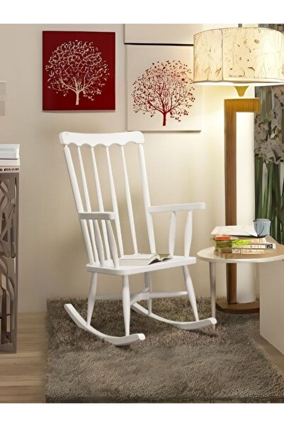 Gazzini Furniture Dakota Rocker Amerikan Retro Ahşap Sallanır Sandalye