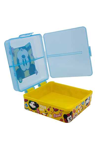 Mickey Mouse Cutie sandwich patrata, Fara BPA, 19,5x16,5x6,7 cm, multicolor, Fun-Tastic Square, Mickey Mouse
