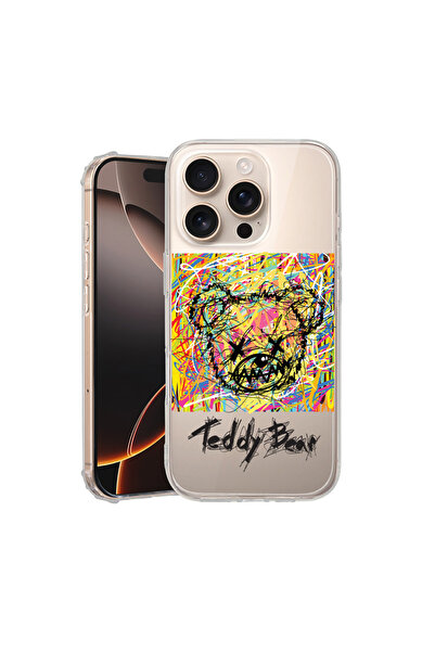 bestcase Αντικραδασμική θήκη πλάτης για Apple iPhone 16 Pro, Teddy Bear Abstr...