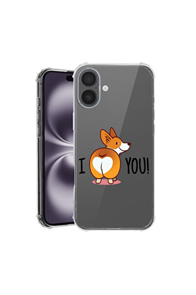 bestcase Carcasă spate antișoc pentru Apple iPhone 16 Plus, emoji dulce cățel...