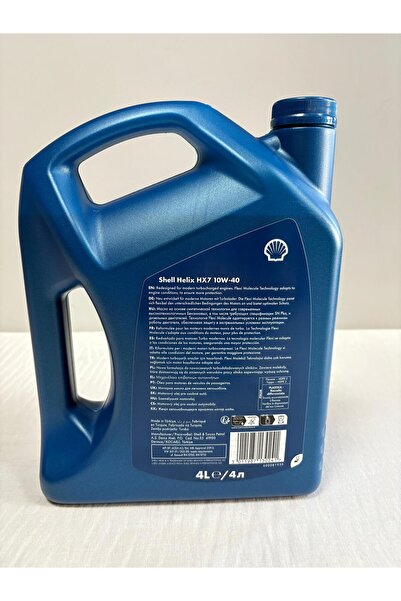 SHELL Helix Hx7 10W40 4L Motor Yağı (Üretim Tarihi 2025)