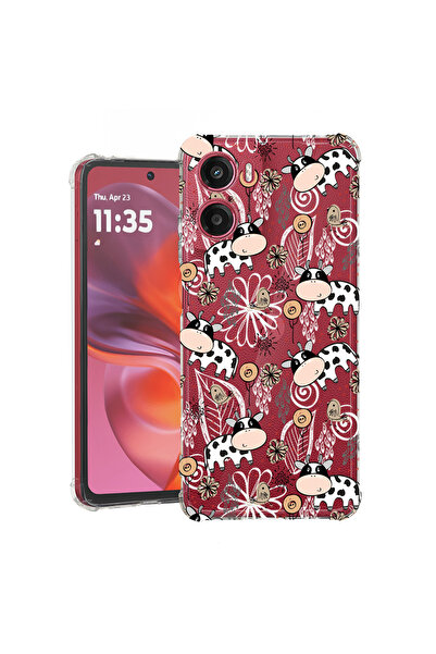 bestcase Carcasă spate antișoc pentru Motorola Moto G05, model vacă, 1926357 ...