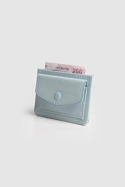 La La'Graccio Paris La'Graccio Paris Women's Yuka Soft Leather Card Holder Baby Blue