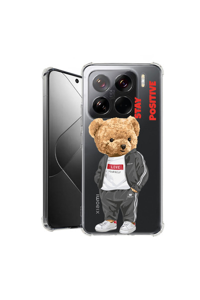 bestcase Husă spate antișoc pentru Xiaomi 15 Pro, Stay Positive - Teddy Bear,...