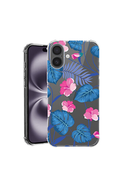 bestcase Удароустойчив калъф за Apple iPhone 16 Plus, цвят Тропически сини цв...