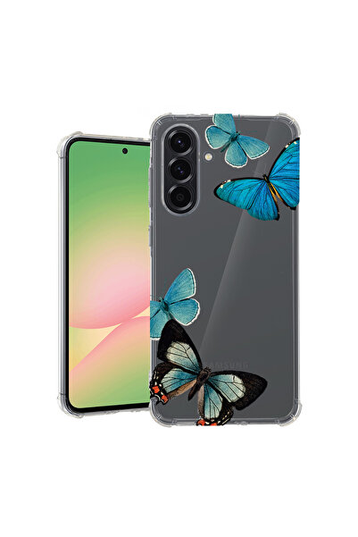 bestcase Carcasă spate antișoc pentru Samsung Galaxy A36, fluturi albaștri fr...