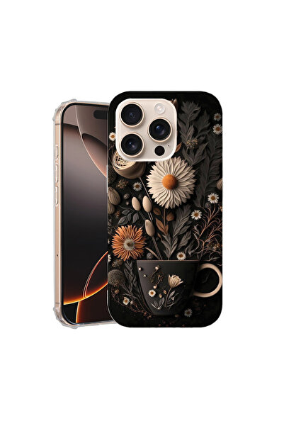 bestcase Carcasă spate antișoc pentru Apple iPhone 16 Pro Max, Happy Flowers,...