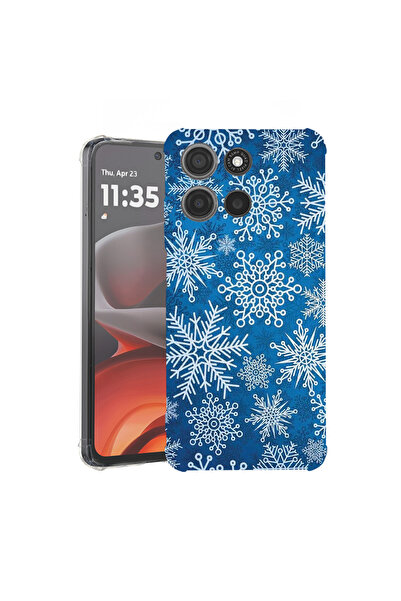 bestcase Αντικραδασμική θήκη πίσω μέρους για Motorola Moto G15, χειμερινό σχέ...