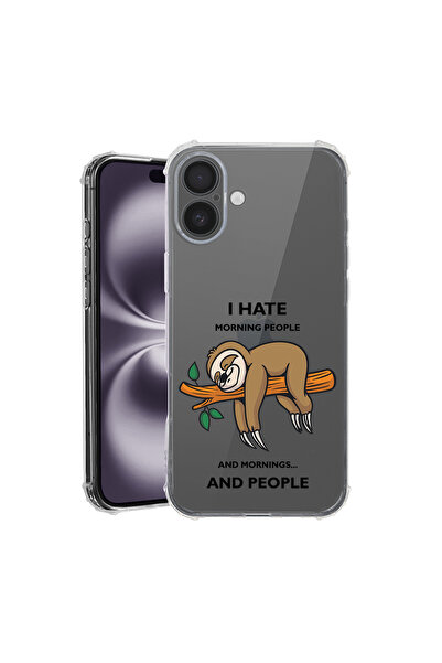 bestcase Carcasă spate antișoc pentru Apple iPhone 16 Plus, I Hate Morning, A...