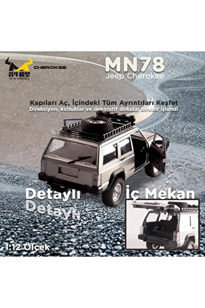 MN Model MN78 1/12 Jeep Cherokee 4x4 RC Model Crawler Offroad Truck Uzaktan Kumandalı Araba RTRGümüş
