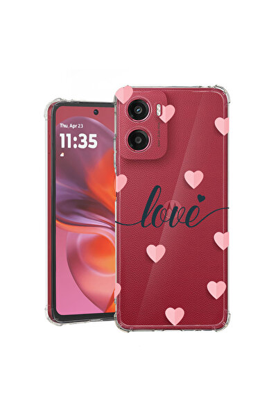 bestcase Carcasă spate antișoc pentru Motorola Moto E15, Love Flying Hearts, ...