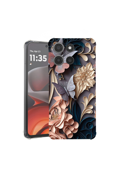 bestcase Carcasă spate antișoc pentru Motorola Moto G15, fluture, 1926358 AS ...