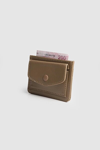 La La'Graccio Paris La'Graccio Paris Women's Yuka Soft Leather Card Holder Dark Mink