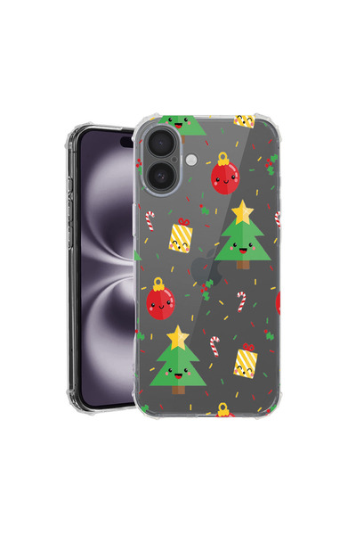 bestcase Αντικραδασμική θήκη πλάτης για Apple iPhone 16 Plus, Χριστουγεννιάτι...