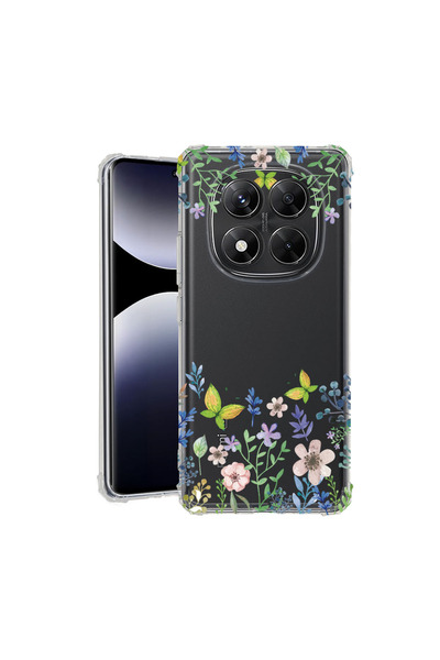 bestcase Carcasă spate antișoc pentru Xiaomi Redmi Note 14 Pro 5G, flori fluture, 1938409 AS 95