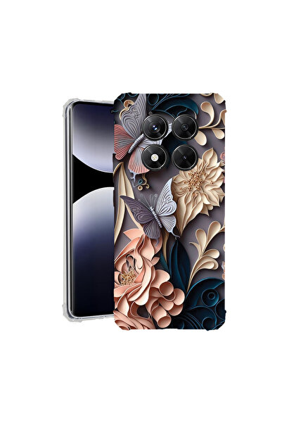 bestcase Carcasă spate antișoc pentru Xiaomi Redmi Note 14 Pro 5G, fluture, 1...