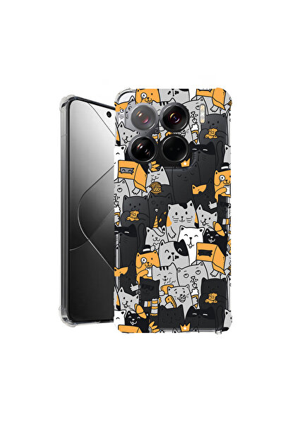 bestcase Αντικραδασμική θήκη πλάτης για Xiaomi 15, μοτίβο γάτας, 1926363 AS 1030