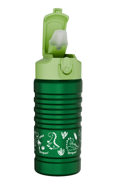 Penguen 500ML Çocuk Su Matarası | Paslanmaz Çelik | Pipetli | BPA Free | Sızdırmaz Kapaklı
