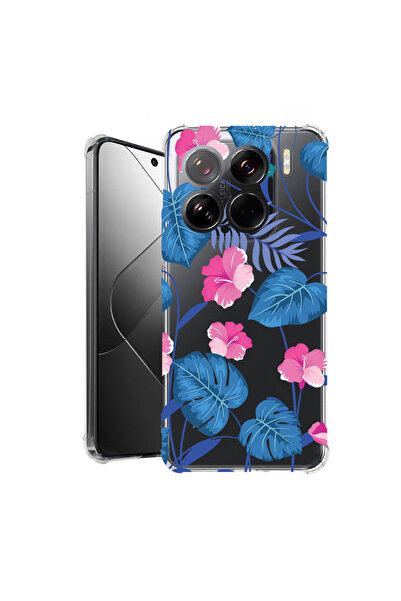 bestcase Carcasă spate antișoc pentru Xiaomi 15, flori albastre tropicale, 19...