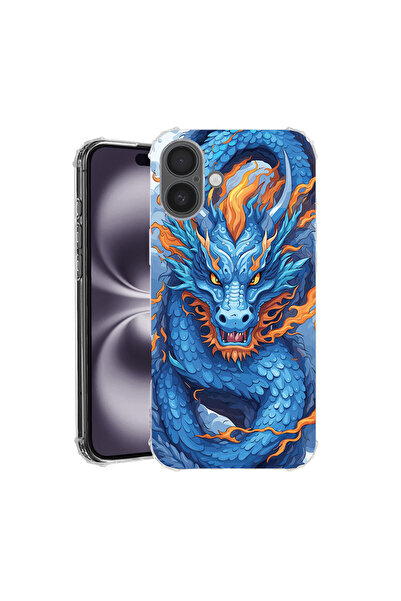 bestcase Αντικραδασμική θήκη πλάτης για Apple iPhone 16 Plus, Blue Dragon, AS...