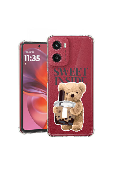 bestcase Husă spate antișoc pentru Motorola Moto E15, Teddy Bear Sweet Inside...