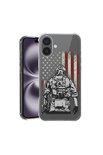 bestcase Carcasă spate antișoc pentru Apple iPhone 16, American Soldier, AS 1832