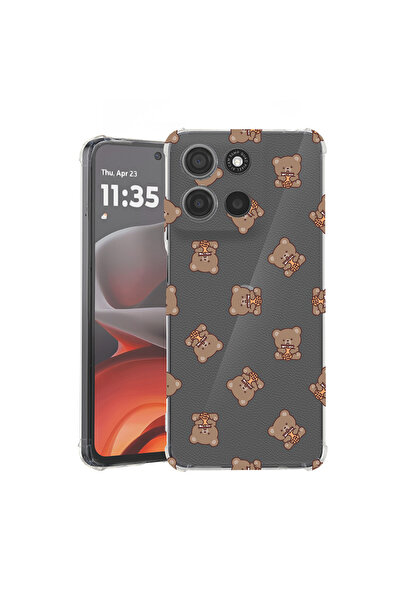 bestcase Carcasă spate antișoc pentru Motorola Moto G75, model ursuleț de plu...