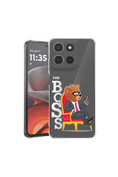 bestcase Carcasă spate antișoc pentru Motorola Moto G75, Ursuleț de pluș - I'...