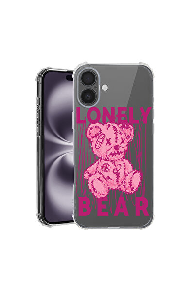 bestcase Удароустойчив калъф за Apple iPhone 16, цвят Teddy Bear Lonely, AS 1565