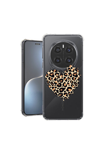 bestcase Удароустойчив калъф за Honor Magic7 Pro, леопардово сърце, 1926356 A...