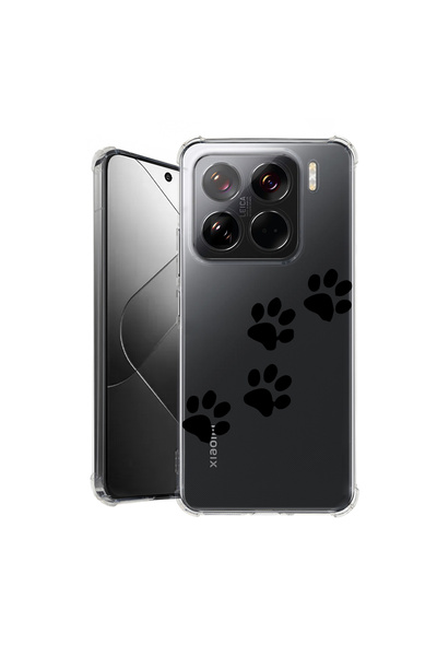 bestcase Anti Shock Back Case For Xiaomi 15 Pro, Paw Prints, 1926362 AS 1668