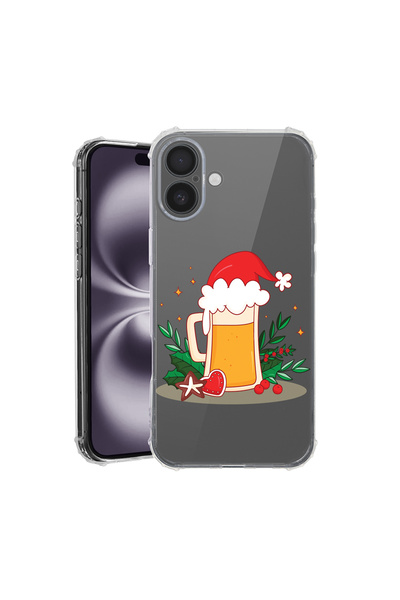 bestcase Αντικραδασμική θήκη πλάτης για Apple iPhone 16 Plus, Χριστουγεννιάτι...