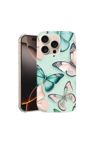 bestcase Αντικραδασμική θήκη πλάτης για Apple iPhone 16 Pro Max, μοτίβο πεταλ...