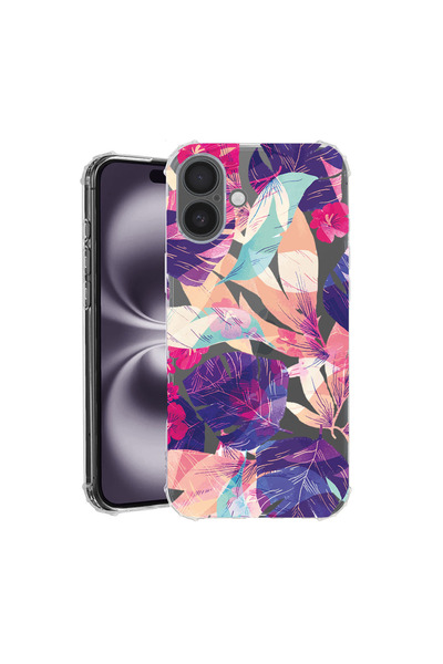 bestcase Carcasă spate antișoc pentru Apple iPhone 16 Plus, flori tropicale, ...