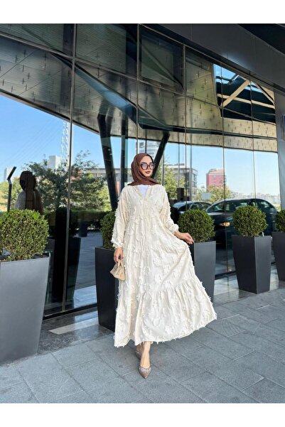 Moda Krash SAÇAKLI KUMAŞ YAZLIK ELBİSE