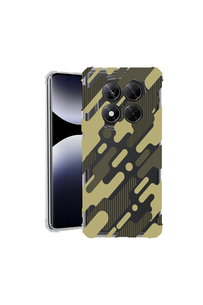 bestcase Carcasă spate antișoc pentru Xiaomi Redmi Note 14 Pro 5G, camuflaj v...