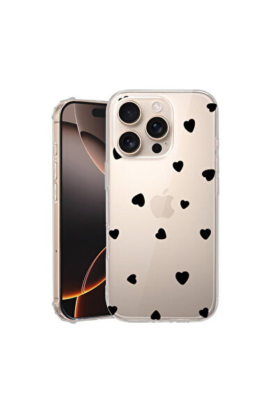 bestcase Удароустойчив калъф за Apple iPhone 16 Pro, с шарка на сърце, AS 1041