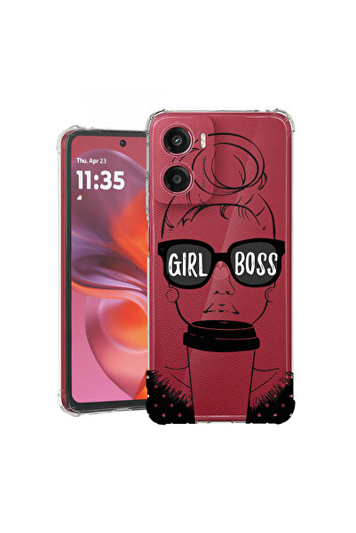 bestcase Carcasă spate antișoc pentru Motorola Moto E15, Girl Boss, 1988242 A...