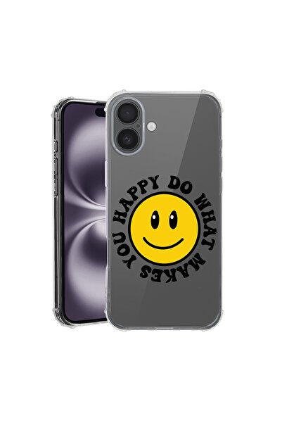 bestcase Carcasă spate antișoc pentru Apple iPhone 16 Plus, Happy Smiley, AS 1813