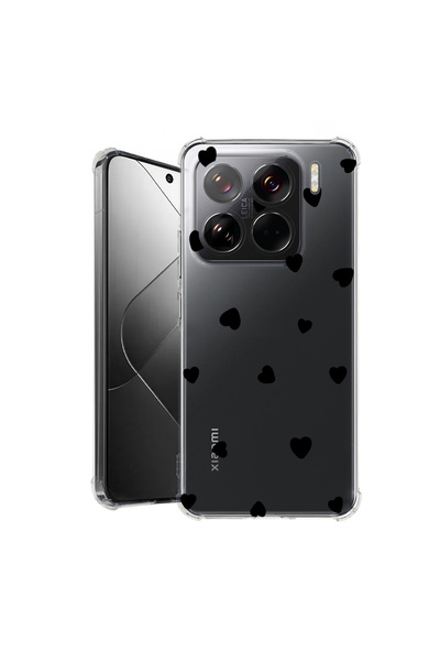 bestcase Αντικραδασμική θήκη πίσω για Xiaomi 15, μοτίβο καρδιάς, 1926363 AS 1041