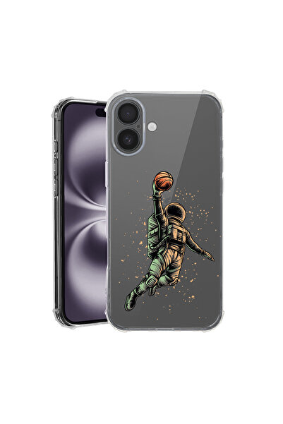 bestcase Carcasă spate antișoc pentru Apple iPhone 16, model Astronaut Basket...