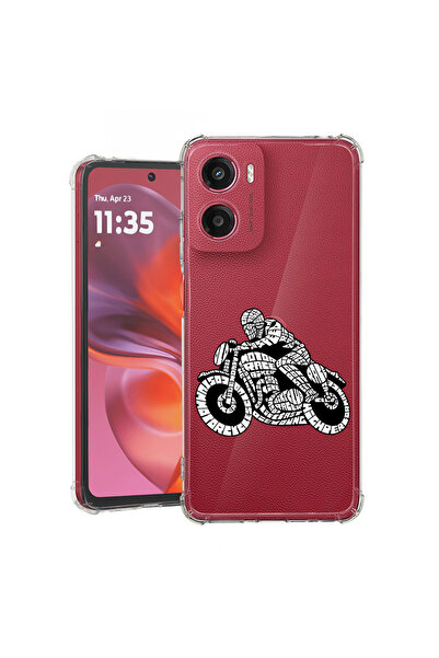 bestcase Carcasă spate antișoc pentru Motorola Moto E15, Calligraphy Moto Spo...