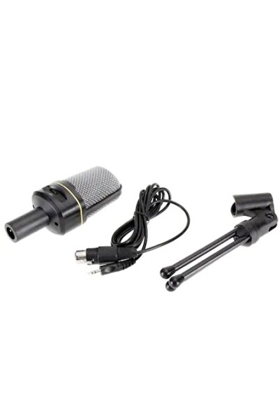 FOXMAG24 Επαγγελματικό μικρόφωνο για ραδιόφωνο/καραόκε/στούντιο, πτυσσόμενο τρίποδο, καλώδιο 1,8 μέτρων, μαύρο